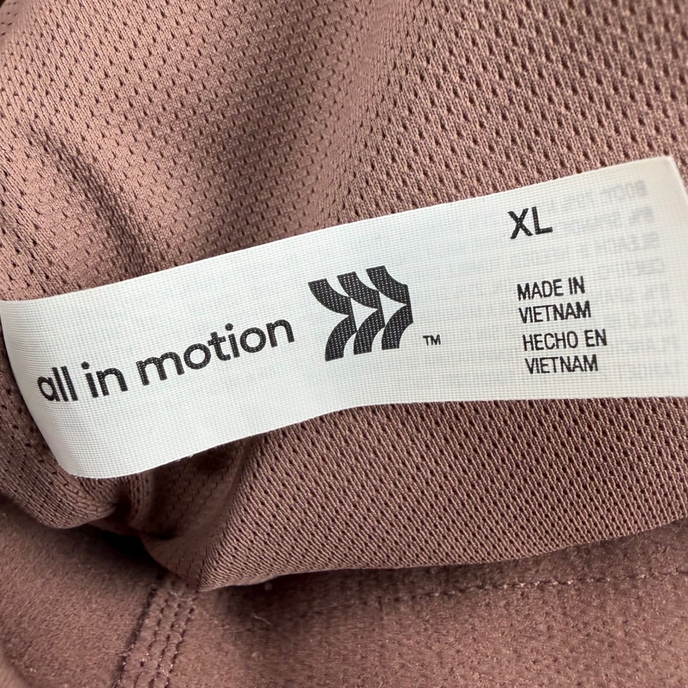 All in Motion NWT Everyday Soft Corset Bra Brown XL Square Neck Activewear Top - Picture 5 of 7